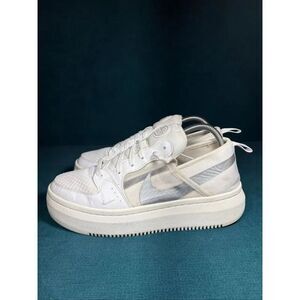 Nike Court Vision Alta White Silver Platform Sneakers Women’s Size 10 CW6536-102